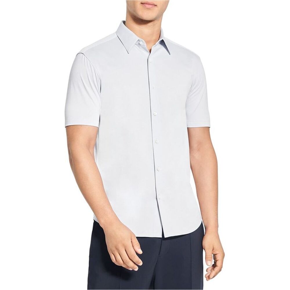 Theory Mens Solid Button Up Shirt, NWT